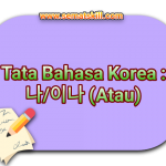 Tata Bahasa : Atau (나, 이나, 거나)