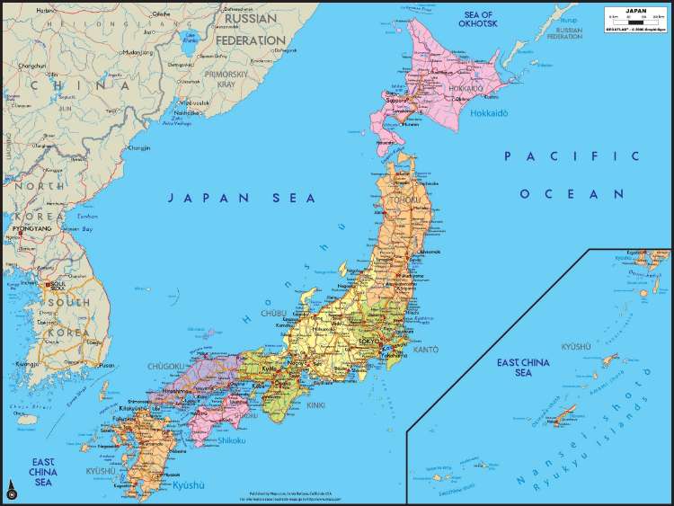 Peta Negara Jepang Lengkap dengan Pembahasan