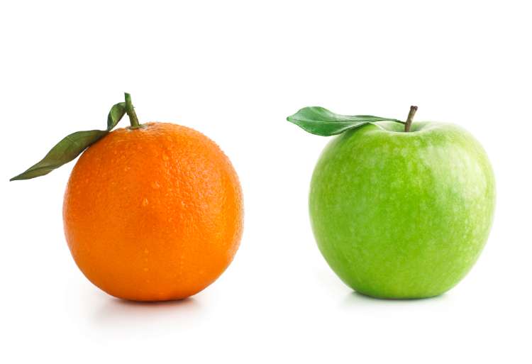 Comparing Apples to Orange